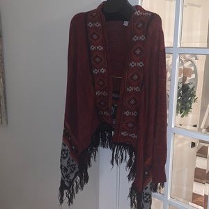 Maurices cardigan with fringe detail